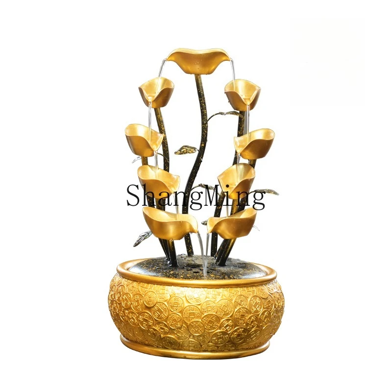 

LXY flowing water ornament circulation water generation wealth living room desktop gift decoration store lucky feng shui wheel