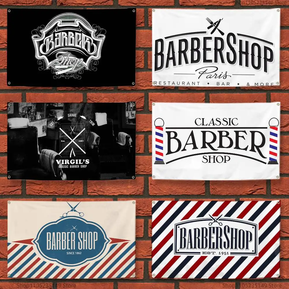 

Barber Shop Flag Custom Flags Wall Hanging Tapestry Outdoor Decorative flag Background Blanket