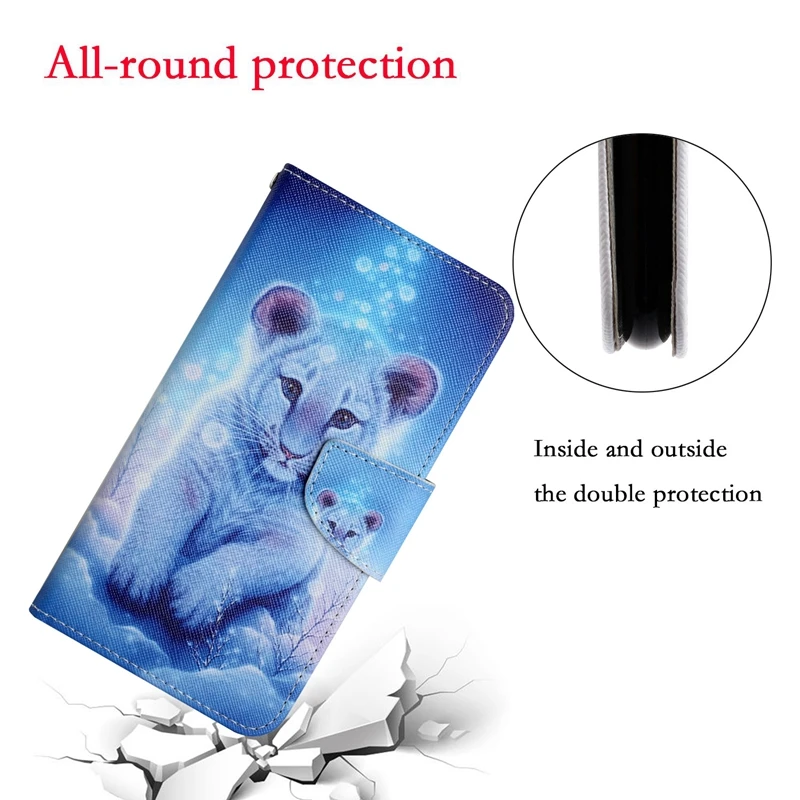 For Xiaomi Redmi 13 Case Painted Leather Flip Stand Case for Funda Xiaomi Redmi 13 Redmi13C Wallet Card Slot Holder Phone Cover