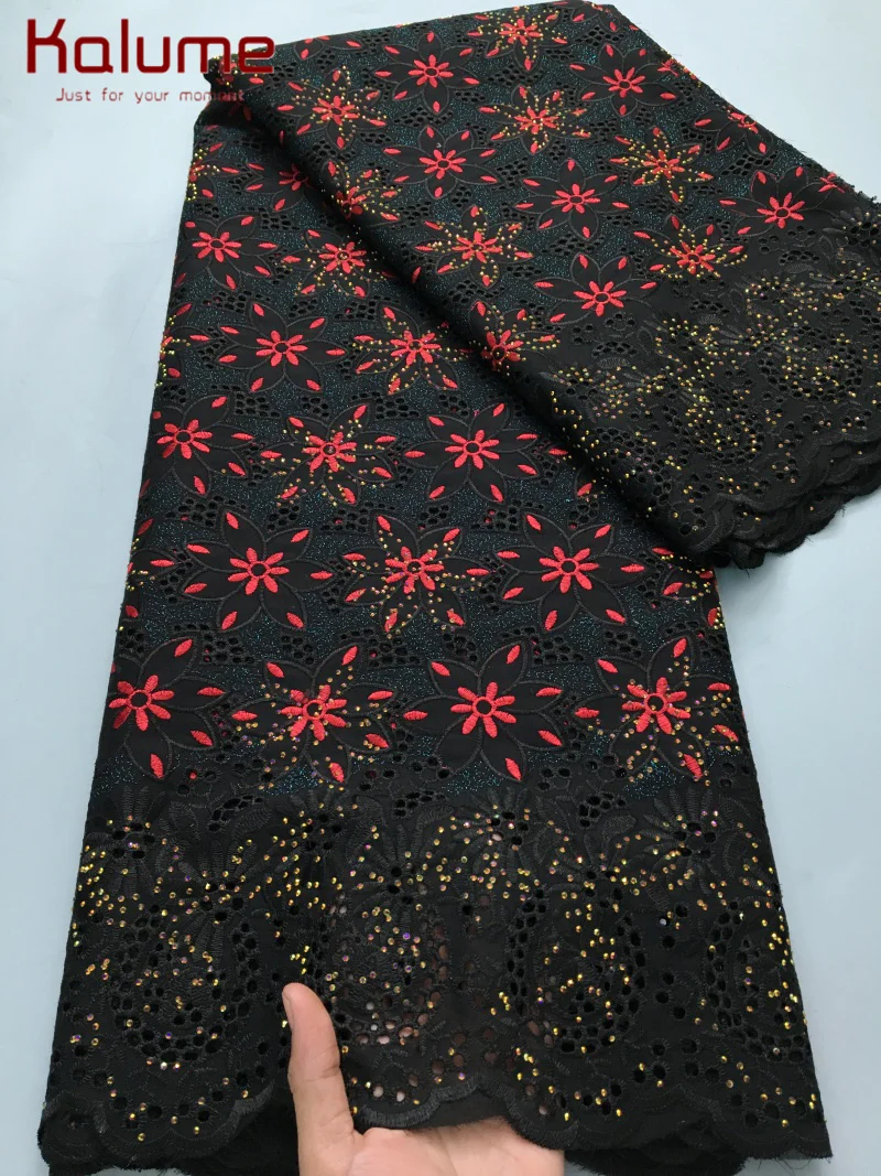 

Swiss Voile Lace in Switzerland with Rainstones 2025 High Quality African Cotton Embroidery Lace Fabirc for Women Dresses F4212