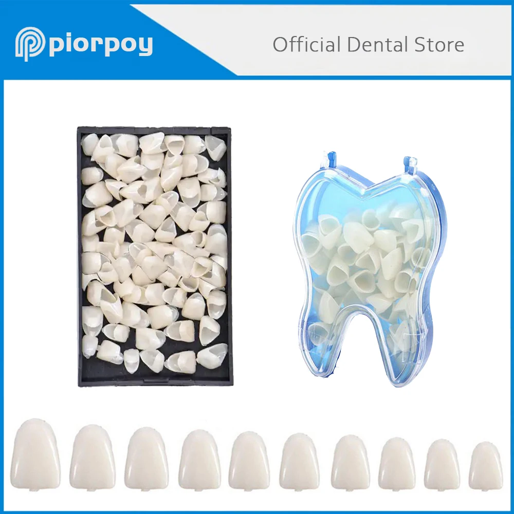 

PIORPOY Dental Teeth Veneers Anterior Upper Temporary Crown Whitening Resin Porcelain Temporary Teeth crown Dental Lab Tools