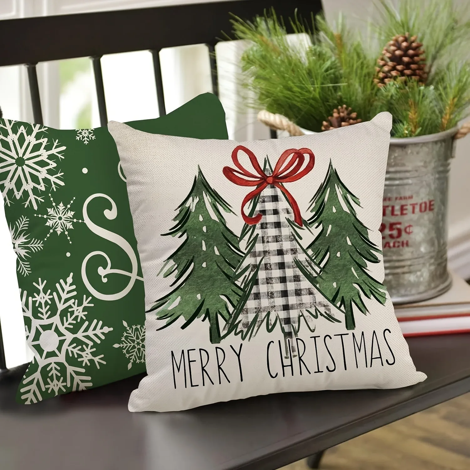 Merry Christmas holiday decoration pillow cover living room sofa car cushion cover home Bedroom room decoration New Year gift