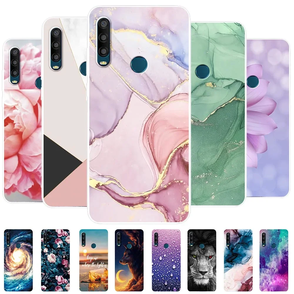 Para alcatel 3l 2020 caso capa de mármore tpu claro macio silicone caso do telefone para para alcatel 3l 2020 5029y 5029 coque fundas pára-choques