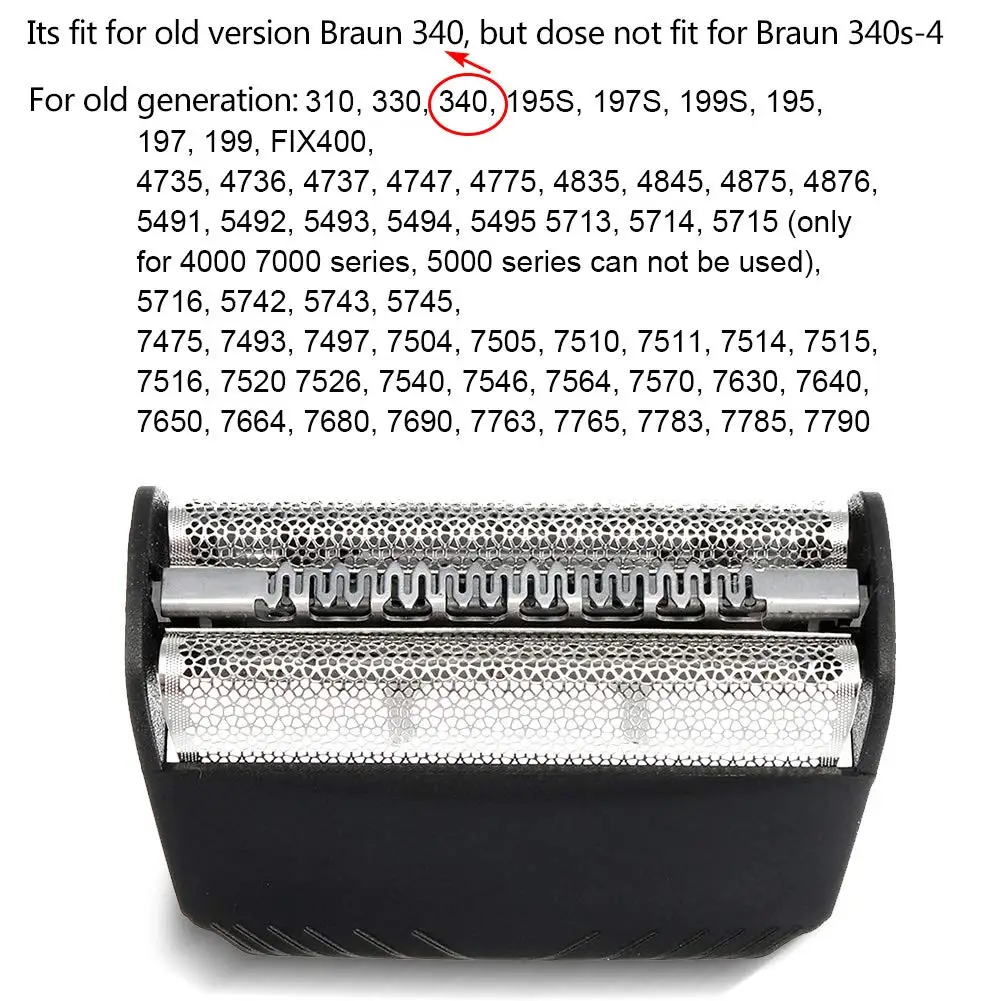 Folia i głowice tnące 30B do golarek Braun Series 3 poprzedniej generacji SmartControl, TriControl, 7000/4000 (340 olde)