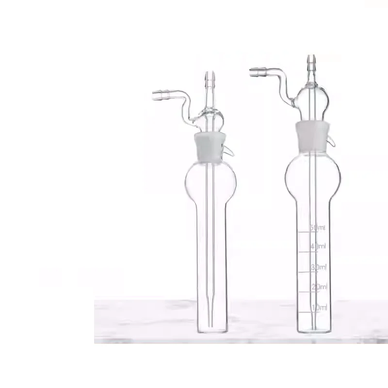 Botella de vidrio para reacción con mercurio, dispositivo de absorción de mercurio, botella de absorción de vidrio con escala, botella de volteo para vapor de mercurio