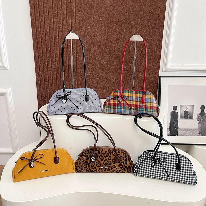 

Vintage Leopard Print Boston Bag - New Arrival Women's Fashion Casual Large Capacity Commuter Shoulder & Top Handle Bag