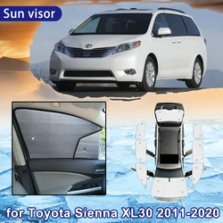 Car Sun Shade for Toyota Sienna XL30 XLE 2011-2020 2019 2018 2017 Auto Full Coverage Sunshade Windshield Side Window Visor Cover