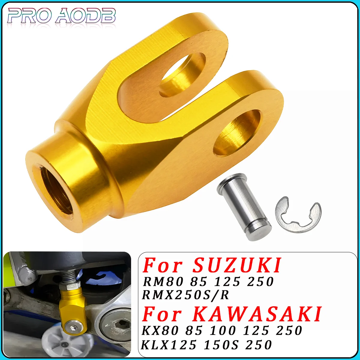 Rear Brake Clevis For Suzuki RM80 RM85 RM125 RM250 RMX250S RMX250R DRZ400S DRZ400R DRZ400SM 250SB LTZ400 LT-R450 1998-2018 2019