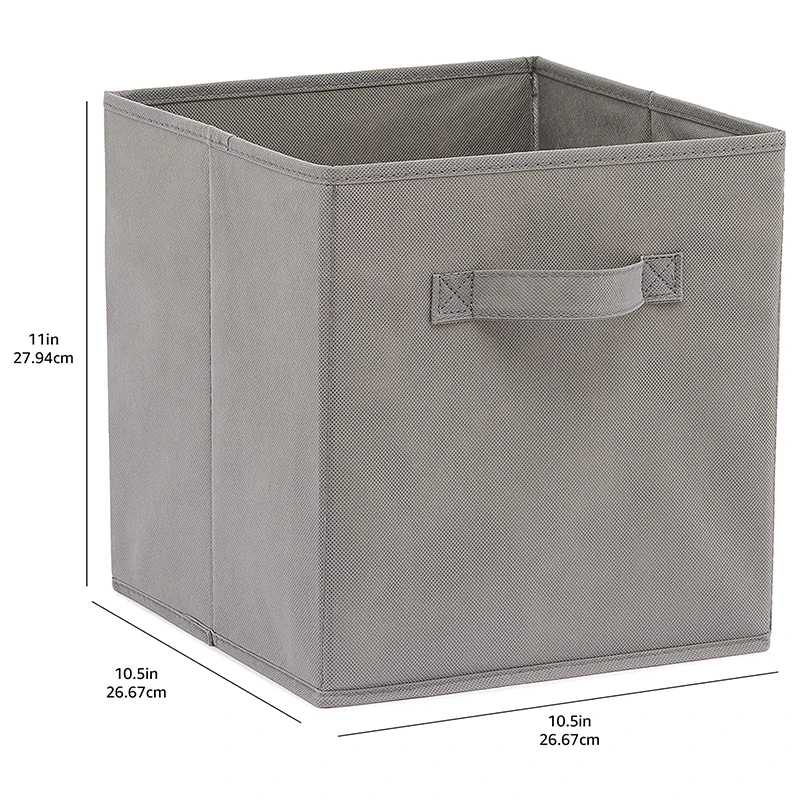 Collapsible Non-woven Cloth Fabric Bin Drawers/Baskets | Cube Storage Organizer | Closet Organizer Storage Basket/Box/Bin/Shelf