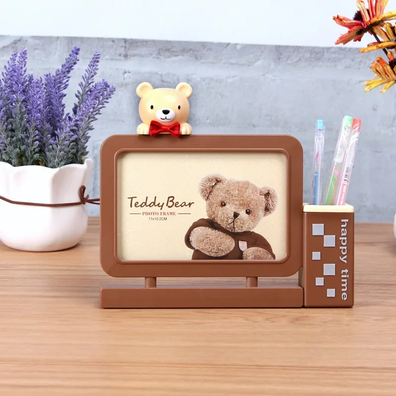 6 Inch Photo Frame Little Bear  Pen Holder Cartoon Picture Frames