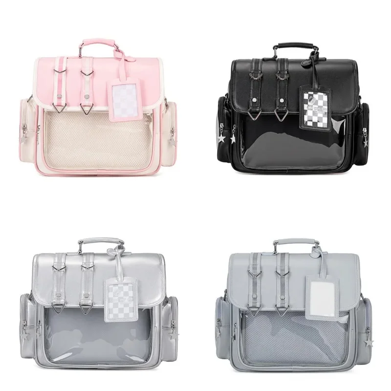 Lolita JK Transparent Backpacks for Women Y2K, Preppy Ita Style , High Capacity , Backpack Work, Bags for
