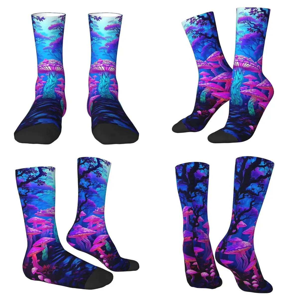 

Fantasy Mushroom Forest Socks Harajuku Super Soft Stockings All Season Long Socks Accessories for Unisex Birthday Present