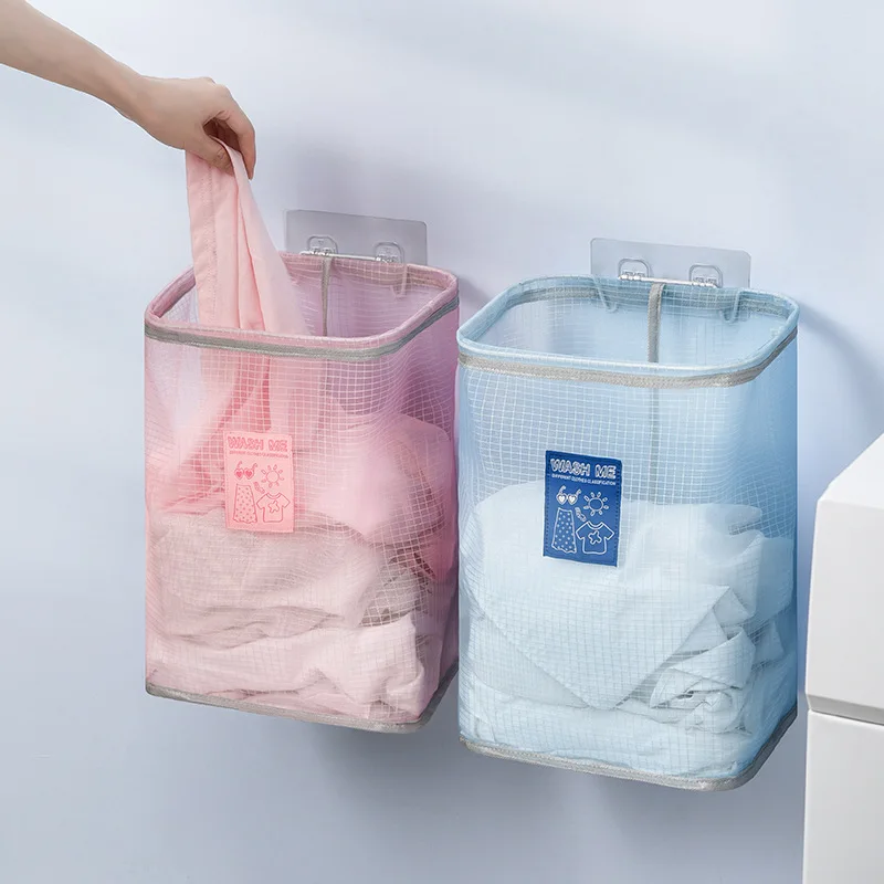 

Foldable Wall Mounted Laundry Basket Dirty Clothes Storage Basket Toy Dust Bucket Home Laundry Hamper Dirty Clothes Storage Bag
