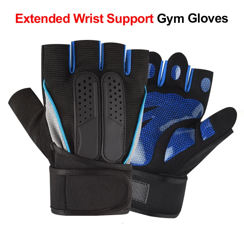 Weight Weight Lifting Gloves Gym Workout Cycling Extended Wrist Support Fitness Gloves for Men Women Fingerless Breathable Anti Slip - Aliexpress Deal