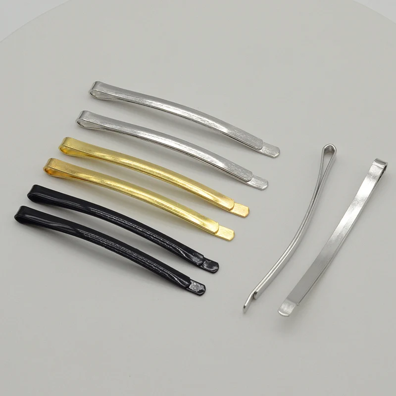 50PCS 4mm*6.2cm Silver Black Golden Arched Metal Bobby Pin Hair Slide Clips For Bridal Hairstyling Nickle Free Lead Free