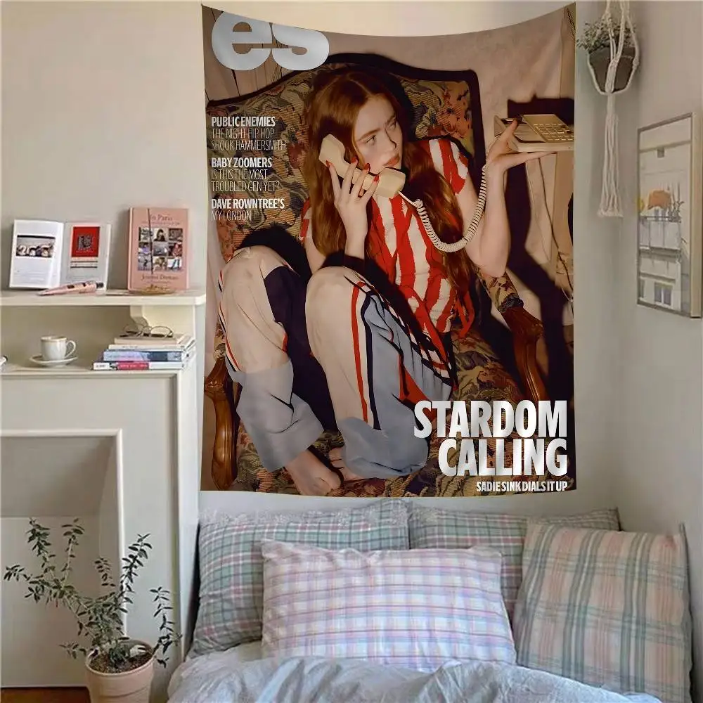 Sadie Sink Printed Large Wall Tapestry Cheap Hippie Wall Hanging Bohemian Wall Tapestries Mandala Home Decor