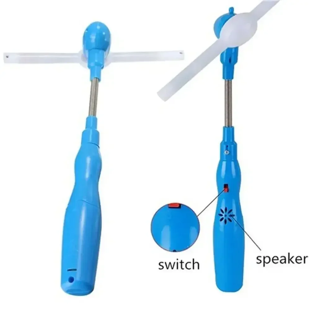 Elétrica led música girando moinho de vento vara luz colorida brilhante rotativo handheld iluminar moinho de vento ventilador brinquedo presente cor aleatória
