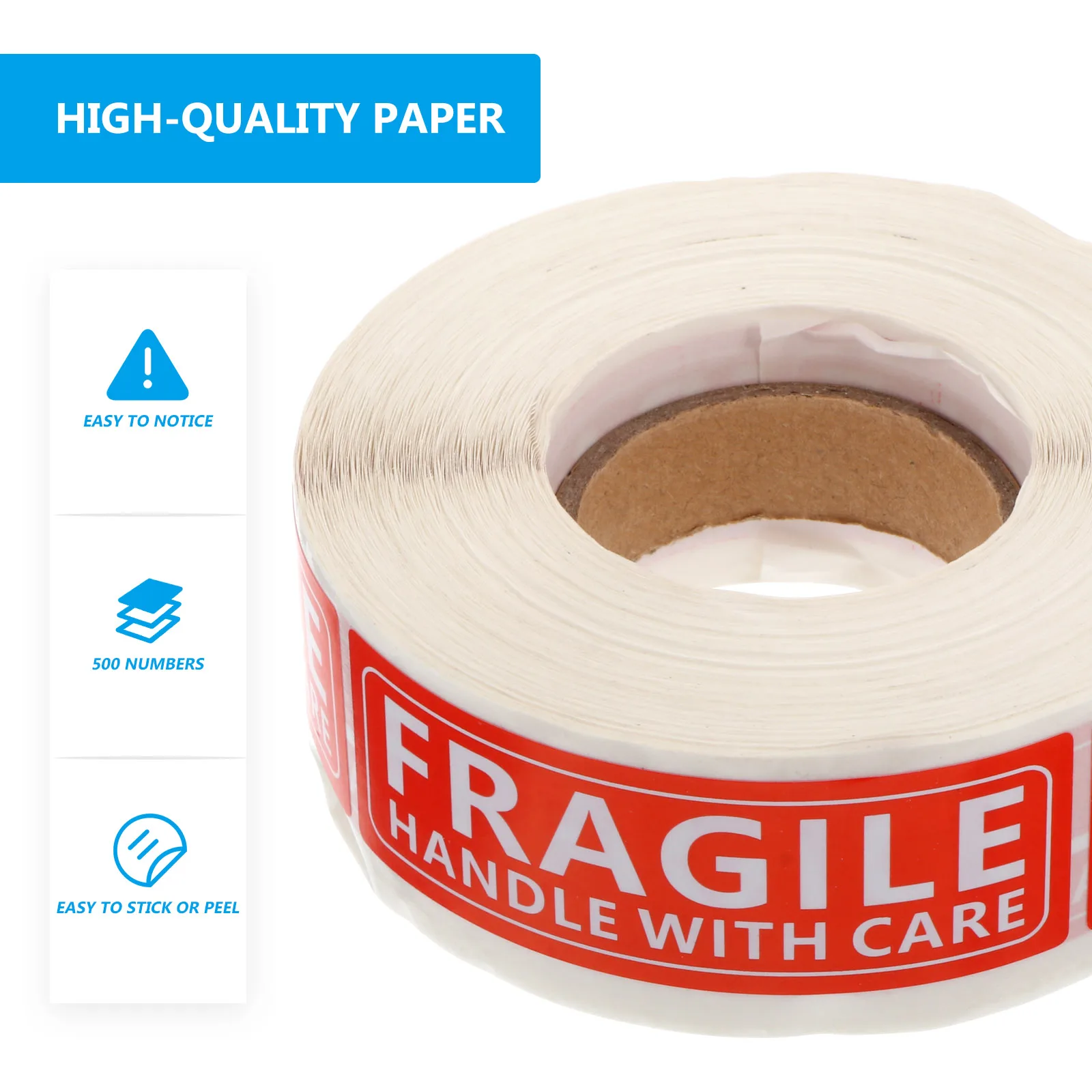 

Handles Warning Stickers Packaging with Care for Shipping Signs Red Please Label Man