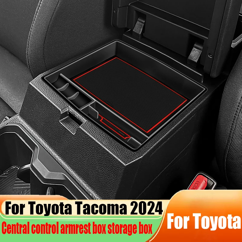 

For Toyota Tacoma 2024 central control armrest box storage box car interior decoration supplies ABS material