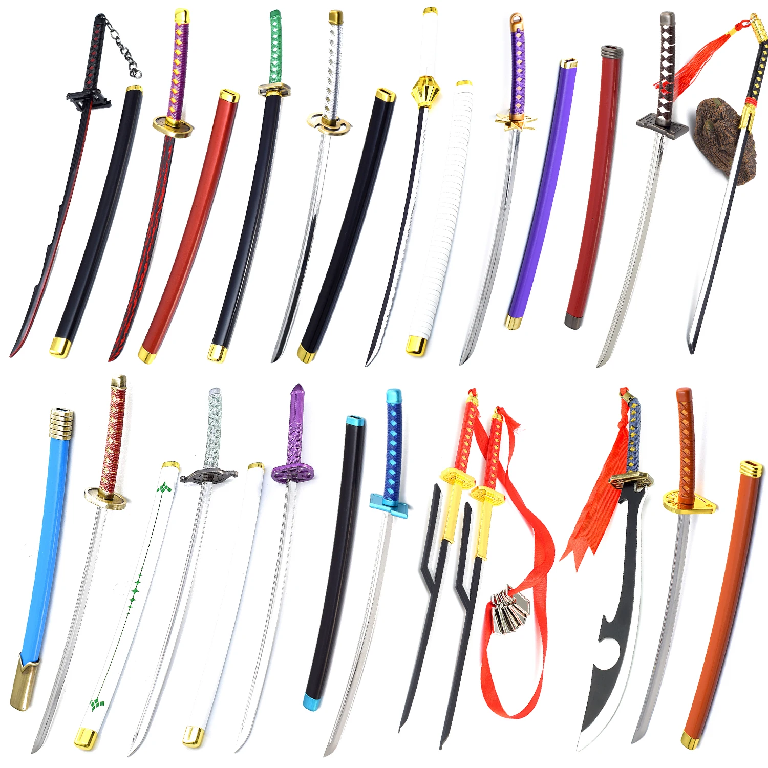 26 سنتيمتر/8.66in أنيمي الأسلحة سلسلة كوروساكي/تشيموتو ساكورا المعادن كاتانا الساموراي السيوف Zanpakutou زخرفة الحرف الهدايا لعب الصبي