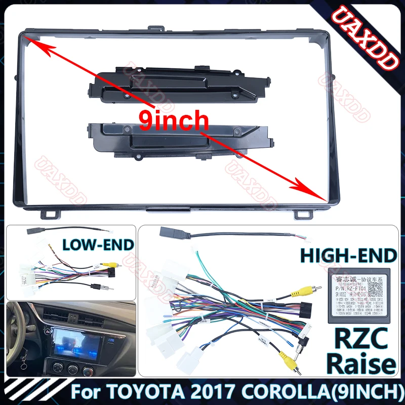 For TOYOTA 2017 COROLL 9INCH Car dvd radio Android Host speaker decoder MP3 MP5 fascia audio multimedia fasica frame Radio panel