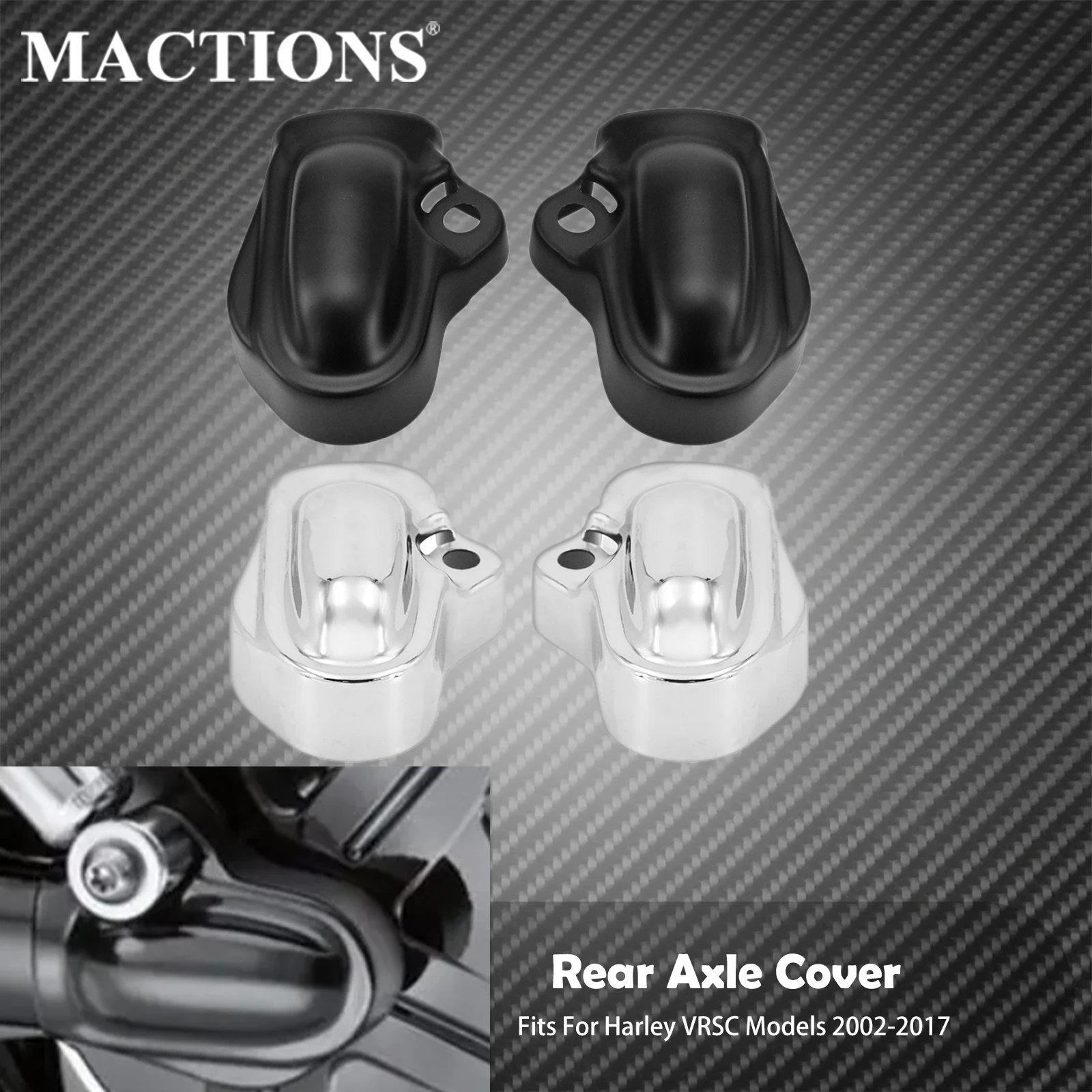 Rear Axle Covers Rear Wheel Shaft Cap Side Protector Guard For Harley 02-2017 V V-Rod VRSCA VRACB VRSCF Street/Night Rod VRSCD 