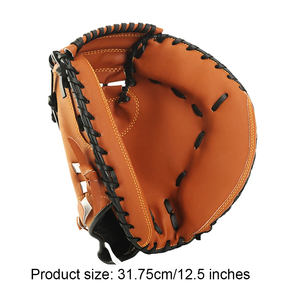 Guante de béisbol resistente al desgaste, guante de campo de béisbol, receptor de Softbol de béisbol, guante receptor de cuero PU para práctica de adultos jóvenes