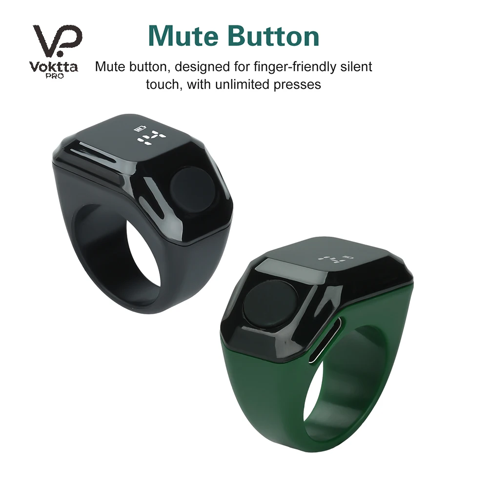 

Portable Digital Display Counter Bluetooth Counting Ring Time Reminder Wearable Smart APP Ring 4 Digit Number Counter