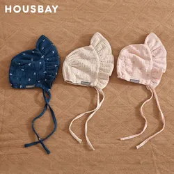 Baby Hat With Floral Border Cute Cherry For Girls Boys' Blue Ship Anchor Children'S Hat For Summer Sunshade Breathable Gauze