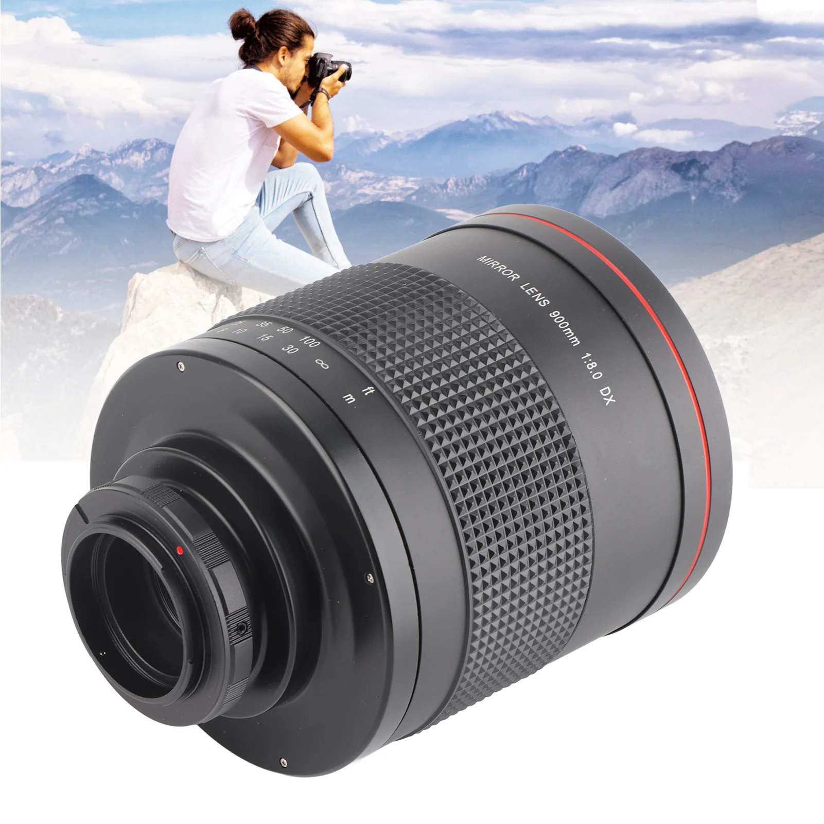 

Супертелеобъектив 900 мм F/8.0 для зеркальных камер с креплением AI, совместимый с камерами Nikon