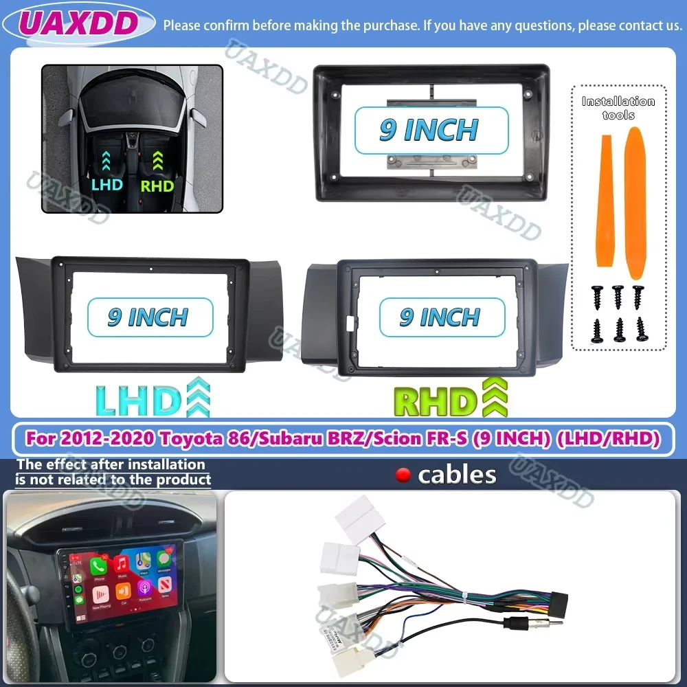 

Для 2012-2020 Toyota 86 Subaru BRZ Scion FR-S 9 дюймов 2 Din автомобильная рамка Android панель центральная панель жгута проводов адаптер canbus box