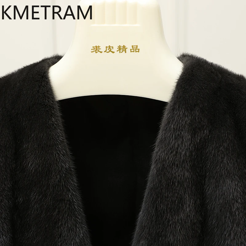 Real Mink Fur Vest Women Luxury Warm Sleeveless Fur Coat Woman Short Winter Clothes 2024 New in Outerwears V Neck шуба женская