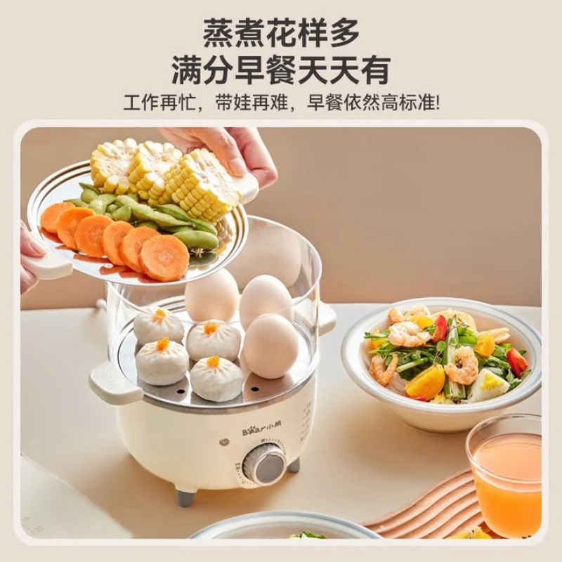 غلاي البيض طبقة مزدوجة توقيت البيض باخرة متعددة الوظائف توقيت آلة الإفطار المنزلية الصغيرة باخرة كهربائية ZDQ-C14L3