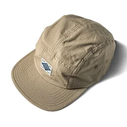NON STOCK Ripstop 5-Panel Hat Street Fashion Men's Hip-Hop Flat Peak Baseball Cap