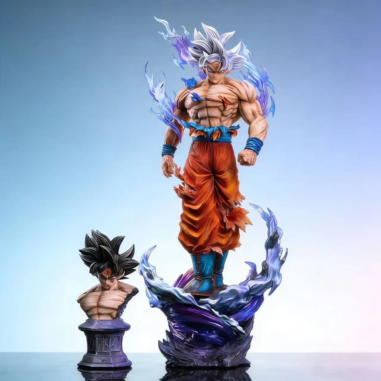 

Фигурка Dragon Ball Z Ultra Instinct Goku (Мигатте Но Гокуи), 42 см/16,54 дюйма, ПВХ статуэтка, коллекционная модель, игрушка, подарок