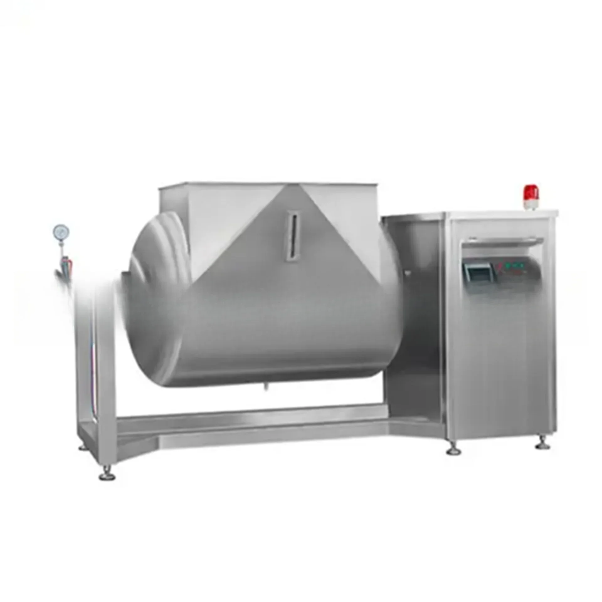 Panela interlayer de mistura de eixo horizontal a vácuo, panela de agitação e fervente