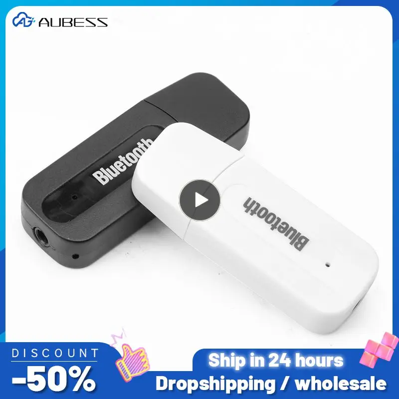 Draadloze Auto Usb Adapter 3.5Mm Jack Aux Muziek Stereo Ontvanger Zender Voor Mobiele Telefoon Auto Speaker Hot Sales