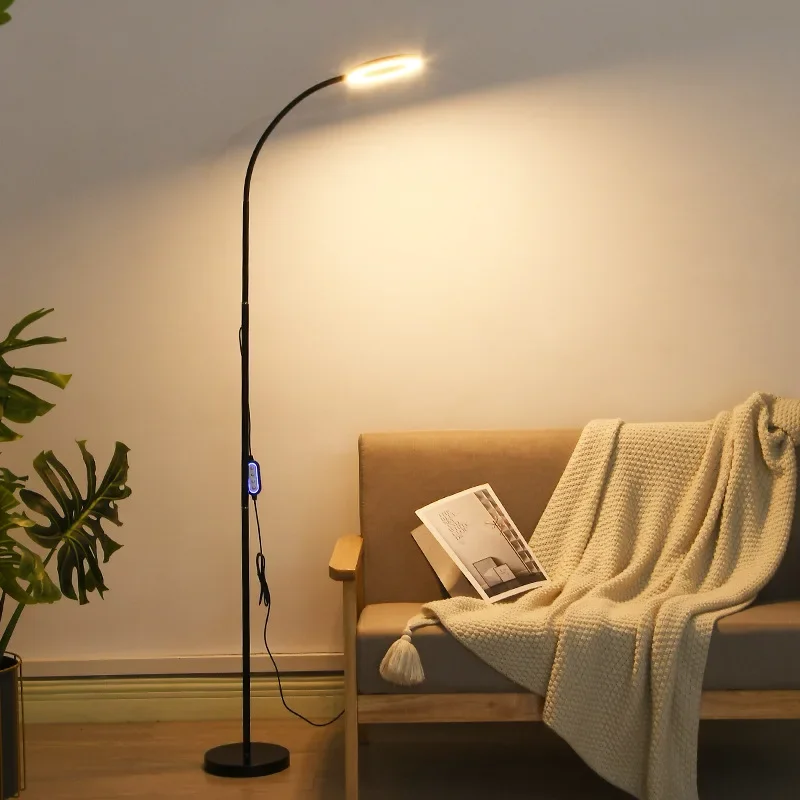 Minimalist LED floor lamp living room piano lamp Ten level dimming Beauty light Bedroom study floor standing lamp