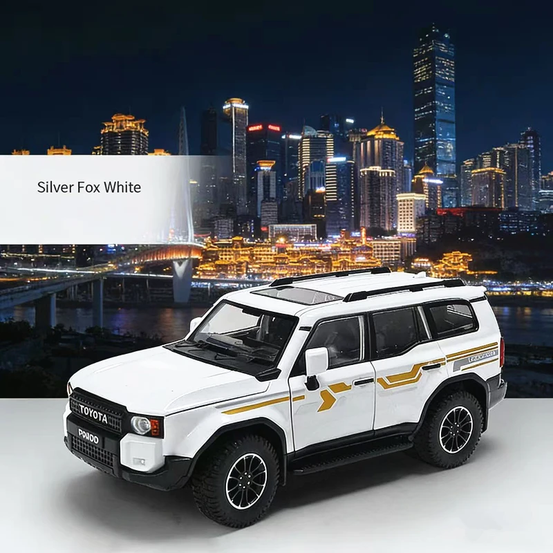 

New 1:24 Toyota Land Cruiser Prado LC250 Alloy Scale Car Model Diecast Metal Miniature Car Sound＆Light Collection Toy Vehicles