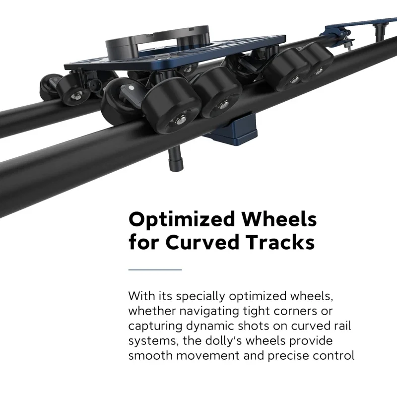 Movmax Grip Dolly Camera Dolly System capacity of 90kg Optimized Wheelsfor Curved Tracks VersatileMountingOptions vs greenbull