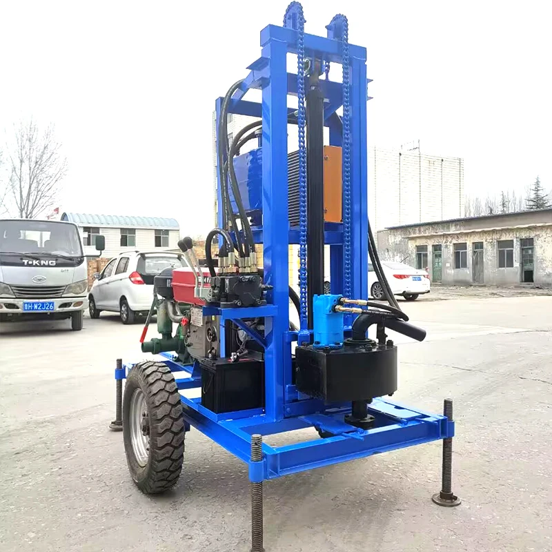 

Trailer-Mounted Borehole Drill Rig 100m Depth Off-Road Tires for Accessing Remote Locations