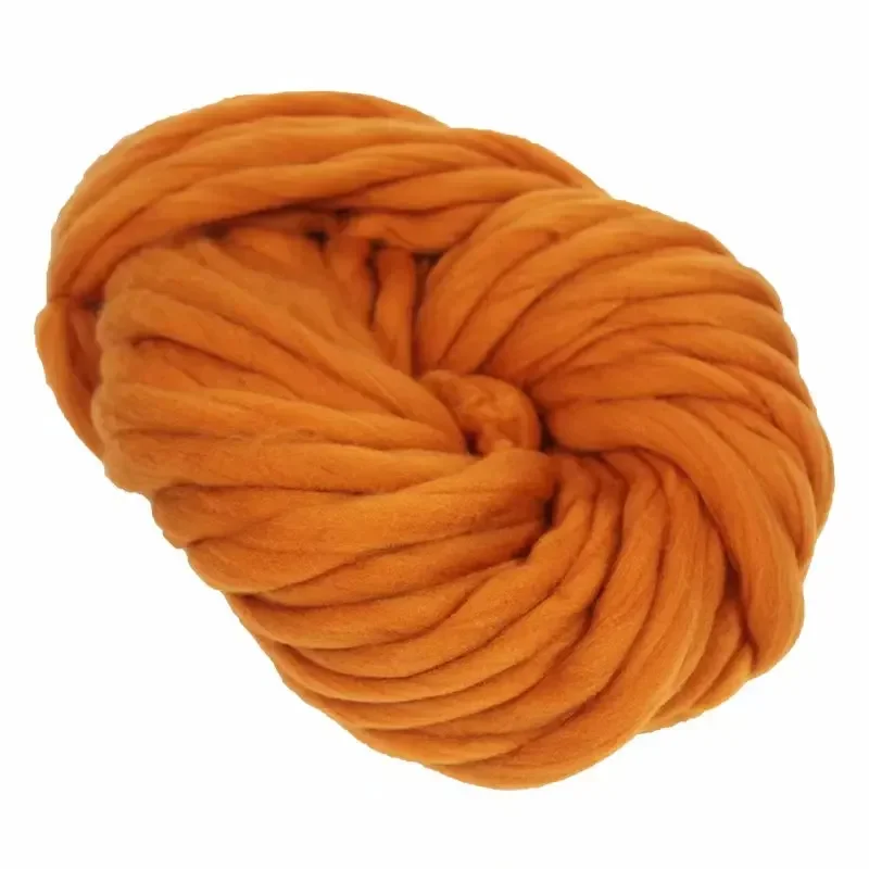 250g Super Thick Natural Merino Wool Chunky Yarn 36M Felt Wool Roving Yarn for Spinning Hand Knitting Spin Yarn Winter Warm