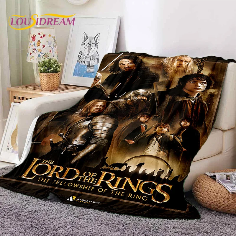 

L-Lord of The Rings H-Hobbit Movie Soft Blankets,Keep Warm Throw Blanket Comfortable Blanket for Picnic Beds Sofa Home Bedroom