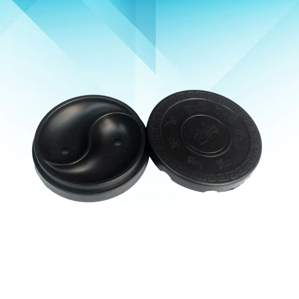 

1Pcs Tai Chi Inkslab Chinese Traditional 4 Inch Black Ink Grinding Stone Tool Calligraphy Beginner Practical Accessory with Lid
