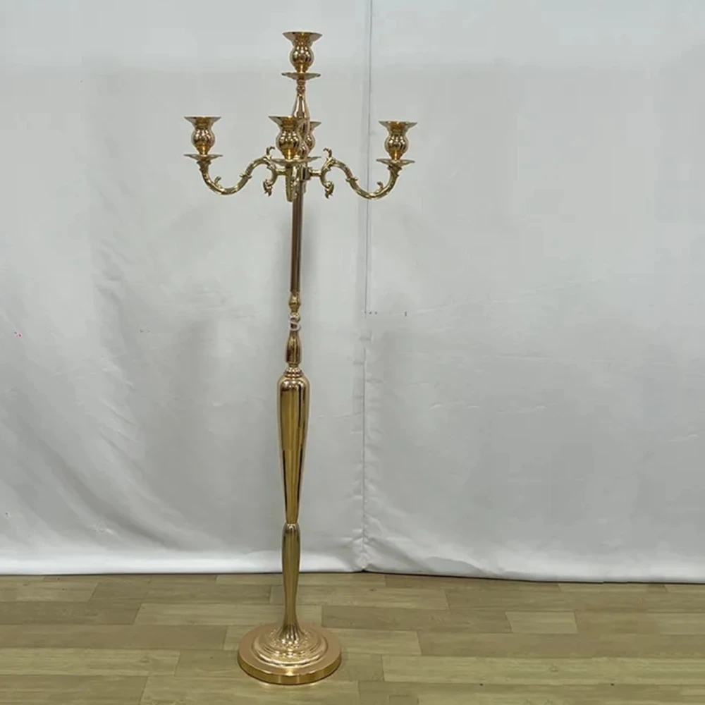 

2pcs 3pcs6pcs )gold/sliver 140cm tall Wedding Decorations Gold Candle Holder Centerpiece Table Candelabra Centerpieces Stand