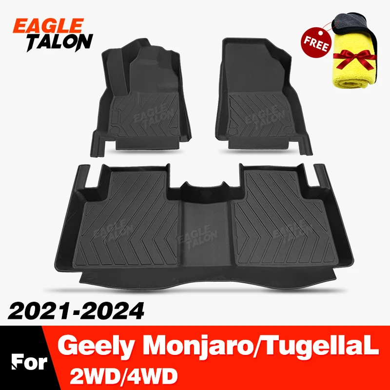 All-Weather TPE Floor Mat For Geely Monjaro/Tugella L 2WD/4WD 2021-2024 2023 2022 Carpet Auto Interior Protector Accessories