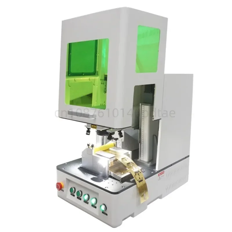 High saftey door with big vision working area 60w 100W Automatic feeder 0.8 1mm Gold mini Laser Cutting marking machine