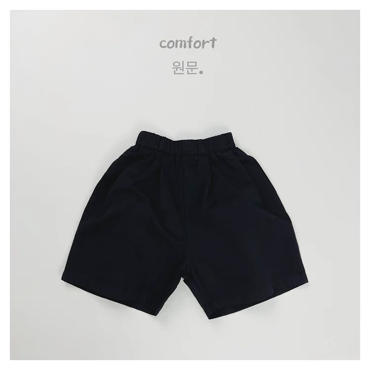 

2025 Summer Kids Boys Shorts Solid Black Cotton Versatile Loose Thin Casual Toddler Boys Shorts 1-6T Children Boys Shorts