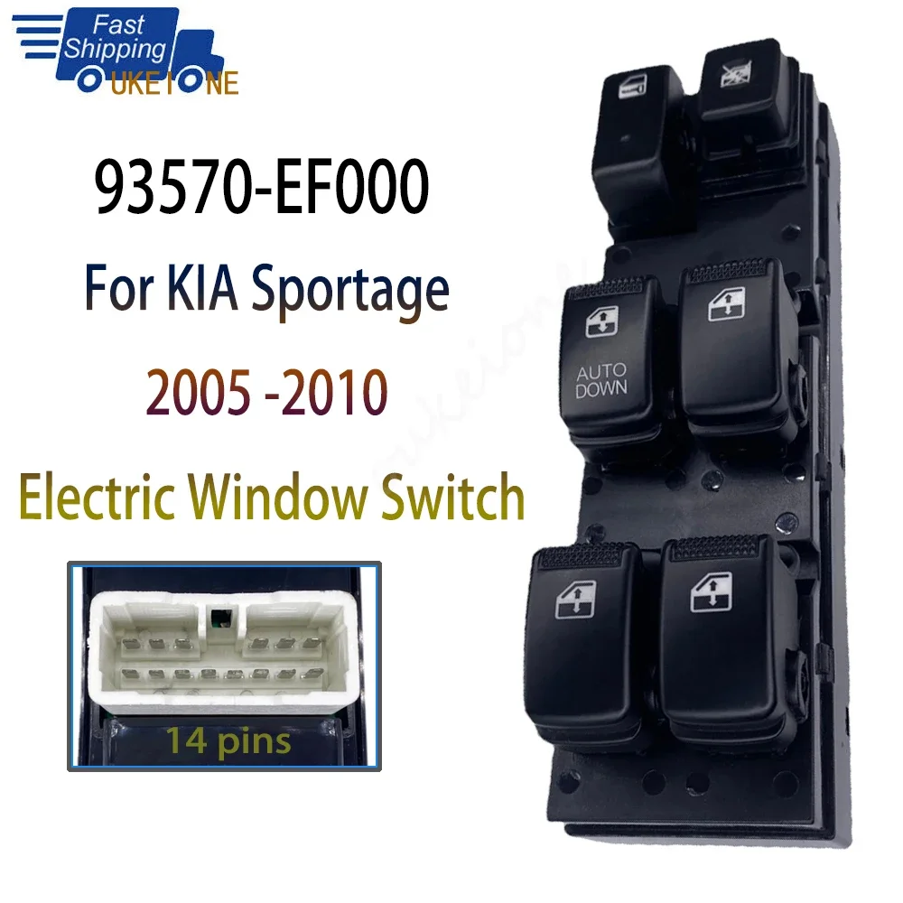 For KIA Sportage 2005-2010 Front Left Electric Power Window Switch Lifter Regulator Control Button 93570-EF000 Car Accessories