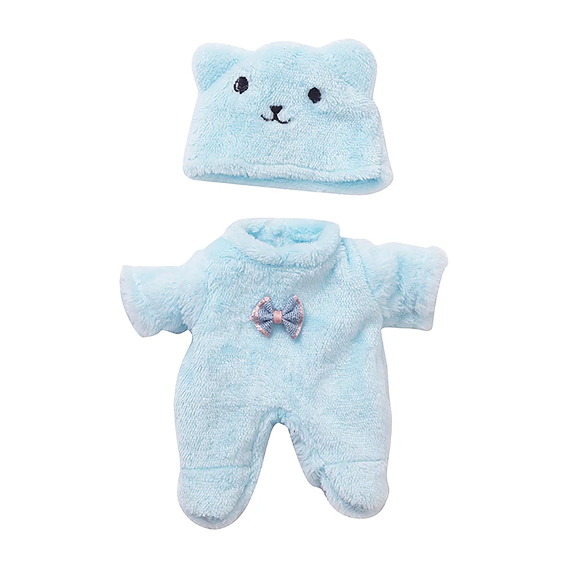 Muñecas de juguete de dibujos animados para bebé, muñeca simulada, ropa de peluche de oso bonito, muñeca Reborn rosa y azul de 20CM, regalo para niña, juguetes para niños